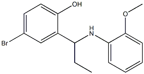 4-bromo-2-{1-[(2-methoxyphenyl)amino]propyl}phenol Struktur