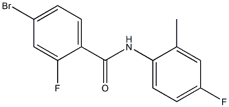 4-bromo-2-fluoro-N-(4-fluoro-2-methylphenyl)benzamide Struktur