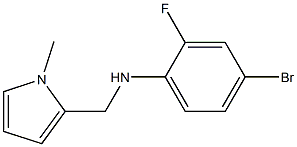 4-bromo-2-fluoro-N-[(1-methyl-1H-pyrrol-2-yl)methyl]aniline Struktur