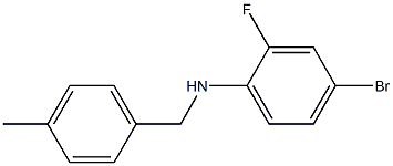 4-bromo-2-fluoro-N-[(4-methylphenyl)methyl]aniline Struktur