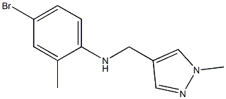 4-bromo-2-methyl-N-[(1-methyl-1H-pyrazol-4-yl)methyl]aniline Struktur