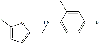 4-bromo-2-methyl-N-[(5-methylthiophen-2-yl)methyl]aniline Struktur