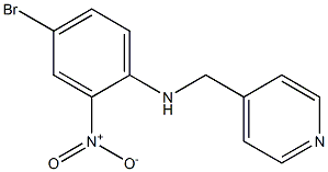 4-bromo-2-nitro-N-(pyridin-4-ylmethyl)aniline Struktur