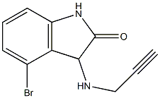 4-bromo-3-(prop-2-yn-1-ylamino)-2,3-dihydro-1H-indol-2-one Struktur