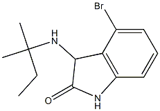 4-bromo-3-[(2-methylbutan-2-yl)amino]-2,3-dihydro-1H-indol-2-one Struktur