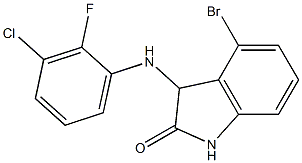 4-bromo-3-[(3-chloro-2-fluorophenyl)amino]-2,3-dihydro-1H-indol-2-one Struktur