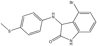 4-bromo-3-{[4-(methylsulfanyl)phenyl]amino}-2,3-dihydro-1H-indol-2-one Struktur