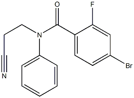 4-bromo-N-(2-cyanoethyl)-2-fluoro-N-phenylbenzamide Struktur