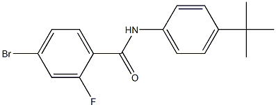 4-bromo-N-(4-tert-butylphenyl)-2-fluorobenzamide Struktur