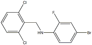 4-bromo-N-[(2,6-dichlorophenyl)methyl]-2-fluoroaniline Struktur