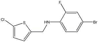 4-bromo-N-[(5-chlorothiophen-2-yl)methyl]-2-fluoroaniline Struktur