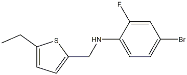 4-bromo-N-[(5-ethylthiophen-2-yl)methyl]-2-fluoroaniline Struktur