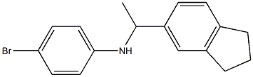 4-bromo-N-[1-(2,3-dihydro-1H-inden-5-yl)ethyl]aniline Struktur