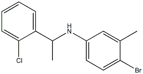 4-bromo-N-[1-(2-chlorophenyl)ethyl]-3-methylaniline Struktur