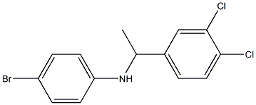 4-bromo-N-[1-(3,4-dichlorophenyl)ethyl]aniline Struktur