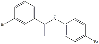 4-bromo-N-[1-(3-bromophenyl)ethyl]aniline Struktur