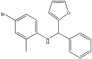 4-bromo-N-[furan-2-yl(phenyl)methyl]-2-methylaniline Struktur