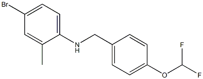 4-bromo-N-{[4-(difluoromethoxy)phenyl]methyl}-2-methylaniline Struktur