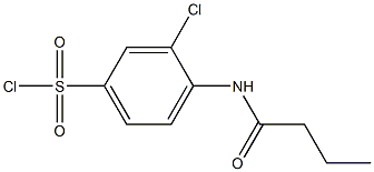 4-butanamido-3-chlorobenzene-1-sulfonyl chloride Struktur