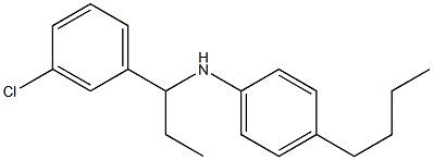 4-butyl-N-[1-(3-chlorophenyl)propyl]aniline Struktur