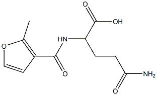 4-carbamoyl-2-[(2-methylfuran-3-yl)formamido]butanoic acid Struktur