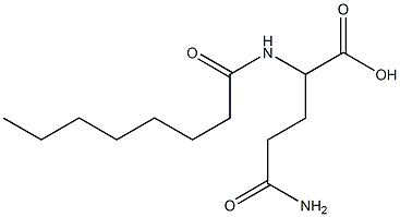 4-carbamoyl-2-octanamidobutanoic acid Struktur