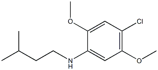 4-chloro-2,5-dimethoxy-N-(3-methylbutyl)aniline Struktur