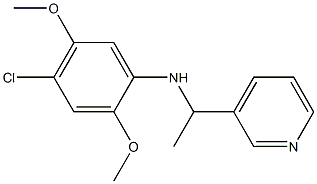 4-chloro-2,5-dimethoxy-N-[1-(pyridin-3-yl)ethyl]aniline Struktur