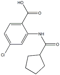 4-chloro-2-[(cyclopentylcarbonyl)amino]benzoic acid Struktur