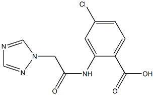 4-chloro-2-[2-(1H-1,2,4-triazol-1-yl)acetamido]benzoic acid Struktur