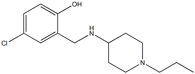 4-chloro-2-{[(1-propylpiperidin-4-yl)amino]methyl}phenol Struktur