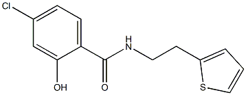 4-chloro-2-hydroxy-N-[2-(thiophen-2-yl)ethyl]benzamide Struktur