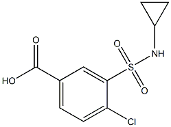 4-chloro-3-(cyclopropylsulfamoyl)benzoic acid Struktur