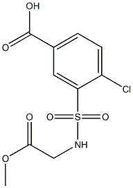 4-chloro-3-[(2-methoxy-2-oxoethyl)sulfamoyl]benzoic acid Struktur