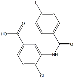 4-chloro-3-[(4-iodobenzene)amido]benzoic acid Struktur