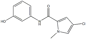 4-chloro-N-(3-hydroxyphenyl)-1-methyl-1H-pyrrole-2-carboxamide Struktur