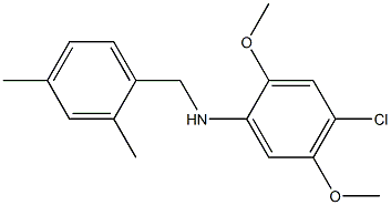 4-chloro-N-[(2,4-dimethylphenyl)methyl]-2,5-dimethoxyaniline Struktur