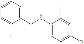 4-chloro-N-[(2-fluorophenyl)methyl]-2-methylaniline Struktur