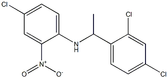 4-chloro-N-[1-(2,4-dichlorophenyl)ethyl]-2-nitroaniline Struktur