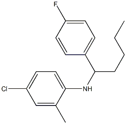 4-chloro-N-[1-(4-fluorophenyl)pentyl]-2-methylaniline Struktur