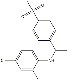 4-chloro-N-[1-(4-methanesulfonylphenyl)ethyl]-2-methylaniline Struktur