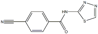 4-cyano-N-(1,3,4-thiadiazol-2-yl)benzamide Struktur