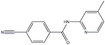 4-cyano-N-(4-methylpyridin-2-yl)benzamide Struktur