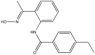 4-ethyl-N-{2-[1-(hydroxyimino)ethyl]phenyl}benzamide Struktur