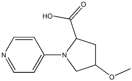 4-methoxy-1-pyridin-4-ylpyrrolidine-2-carboxylic acid Struktur