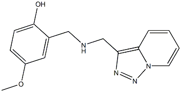 4-methoxy-2-[({[1,2,4]triazolo[3,4-a]pyridin-3-ylmethyl}amino)methyl]phenol Struktur