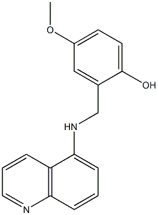 4-methoxy-2-[(quinolin-5-ylamino)methyl]phenol Struktur