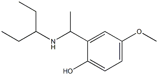 4-methoxy-2-[1-(pentan-3-ylamino)ethyl]phenol Struktur