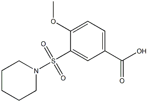 4-methoxy-3-(piperidine-1-sulfonyl)benzoic acid Struktur