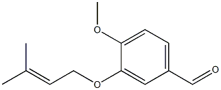 4-methoxy-3-[(3-methylbut-2-enyl)oxy]benzaldehyde Struktur